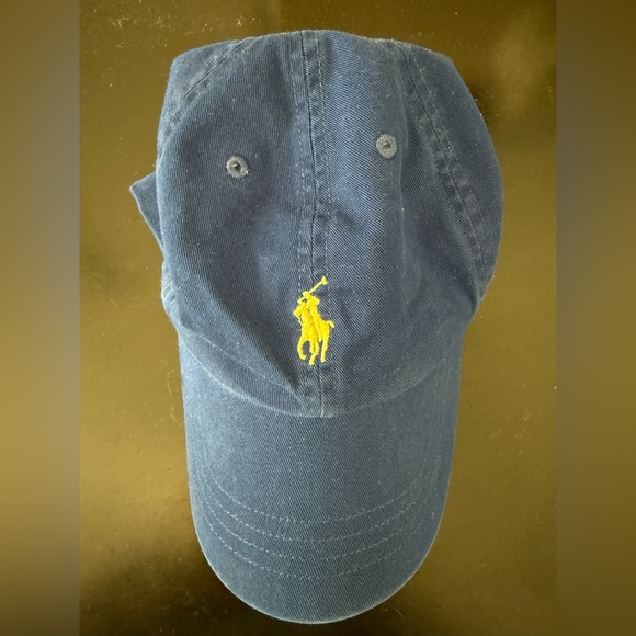 Polo by Ralph Lauren Navy Blue Chino Fabric Baseball Cap Hat - Picture 1 of 3